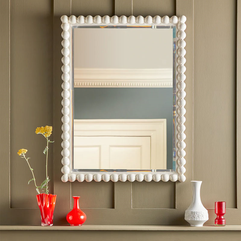 Charming Mirror, White, 80cm x 60cm-0