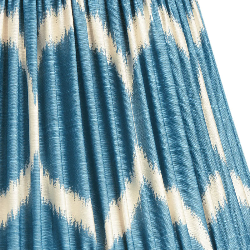 Striaght Empire Shade, 35cm, Turkish Blue Yoda Printed Silk Ikat-3