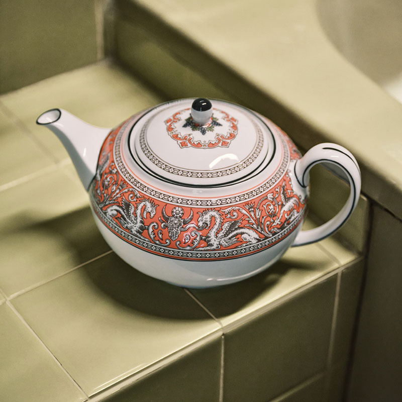 Florentine Teapot, 800ml, Salmon-0