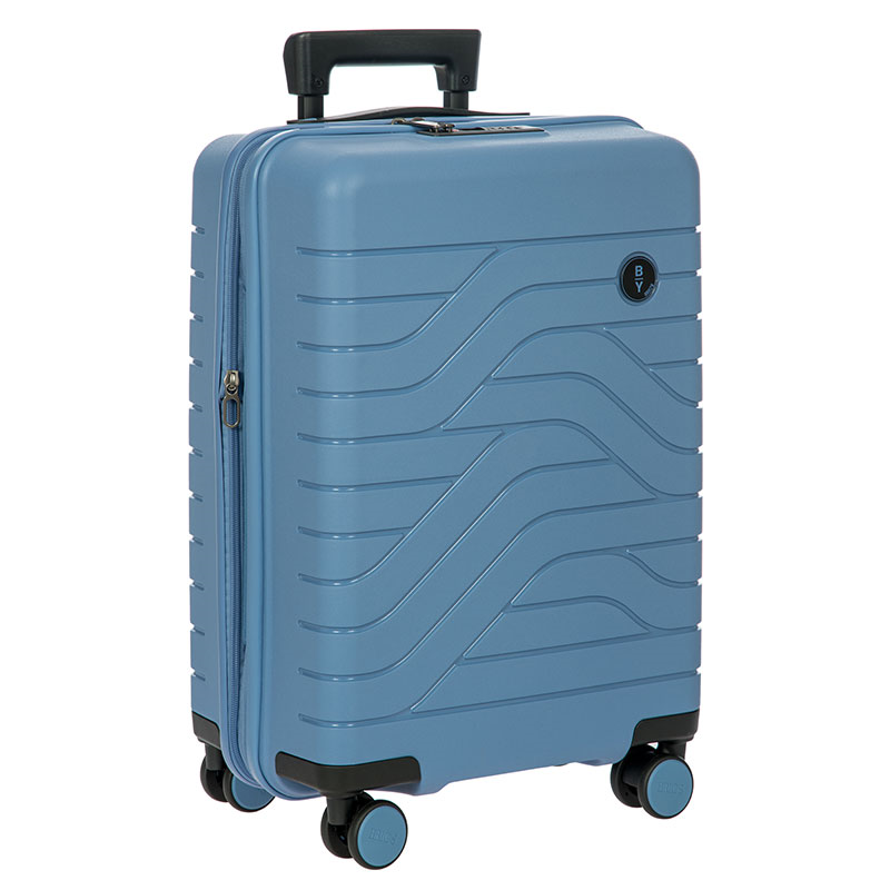 Ulisse Expandable Carry-on Suitcase, H55cm x L37 x W23cm, Grey Blue-3