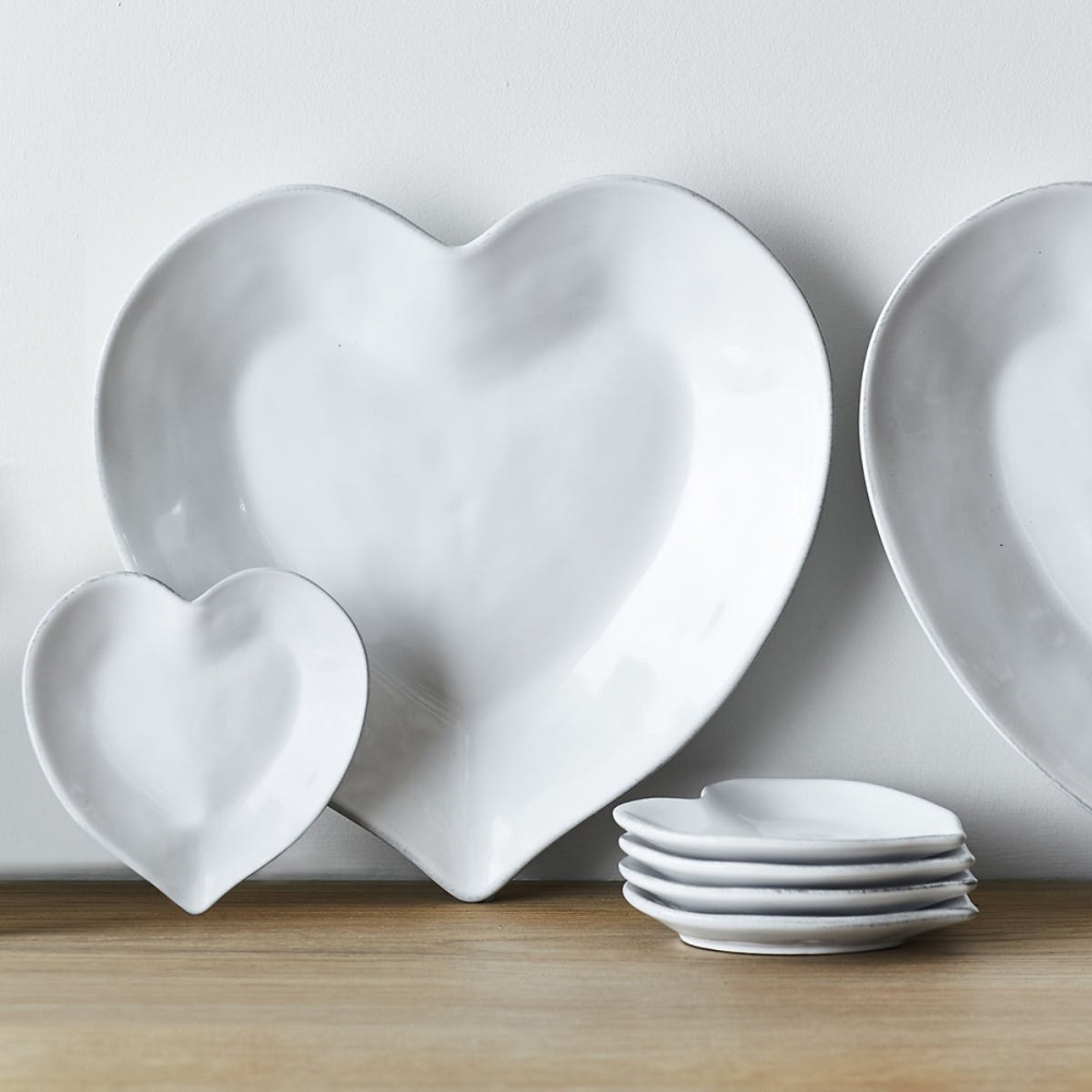 Porto Heart plate, 28cm, White-1