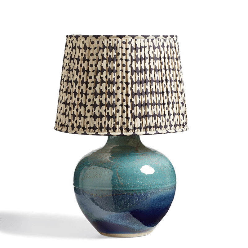 Asteria Table Lamp, H49cm x Diameter 35cm, Marine Blue-2