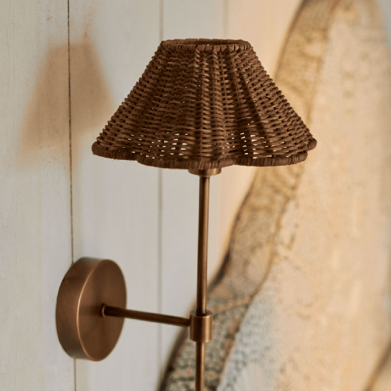 Athena Wall Light, Rattan-2