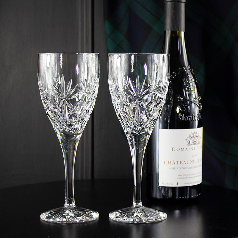 Kintyre Set of 2 Wine Glasses, 280ml, Clear-1