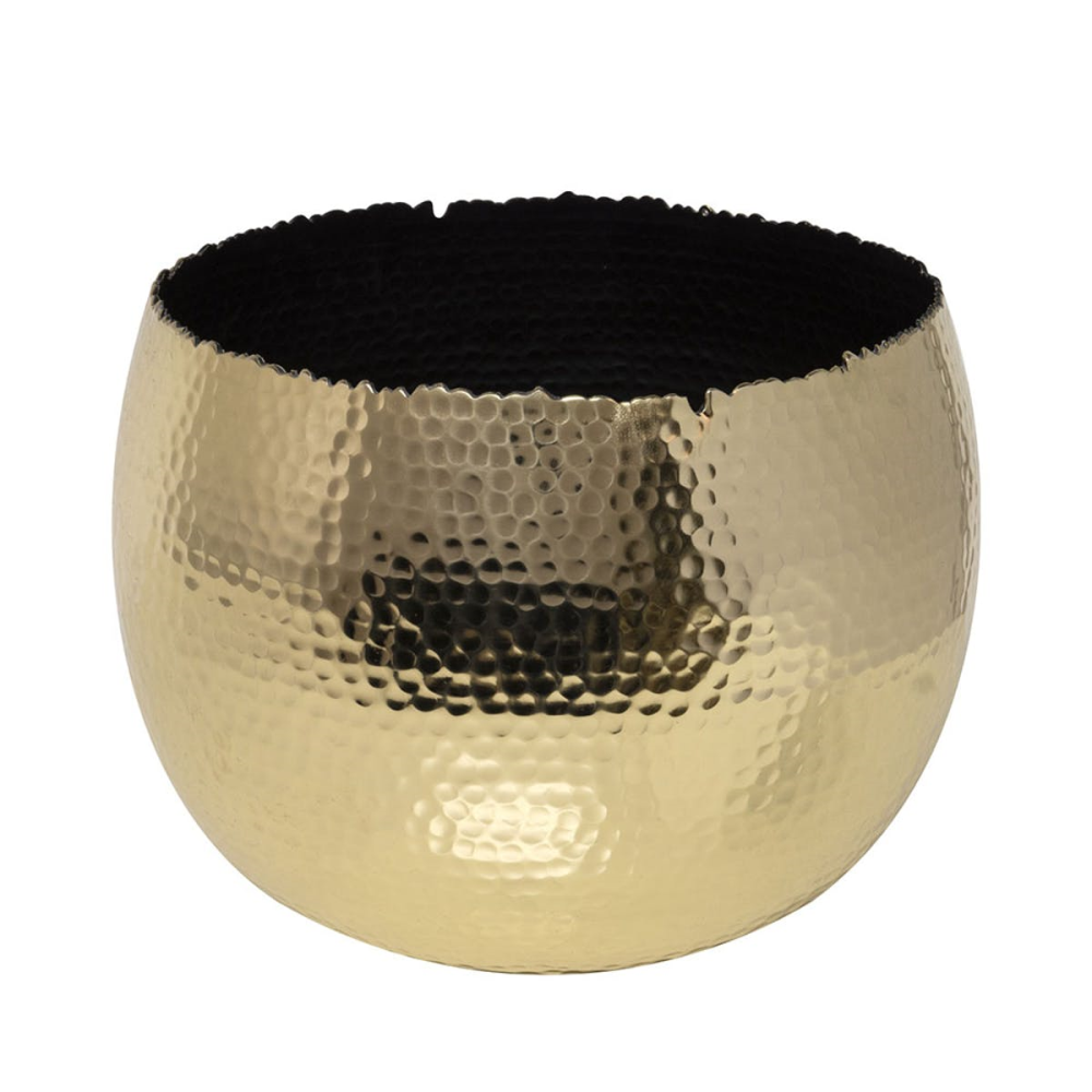 Hammered Bowl planter, H21 x W30 x D30cm, Gold-0