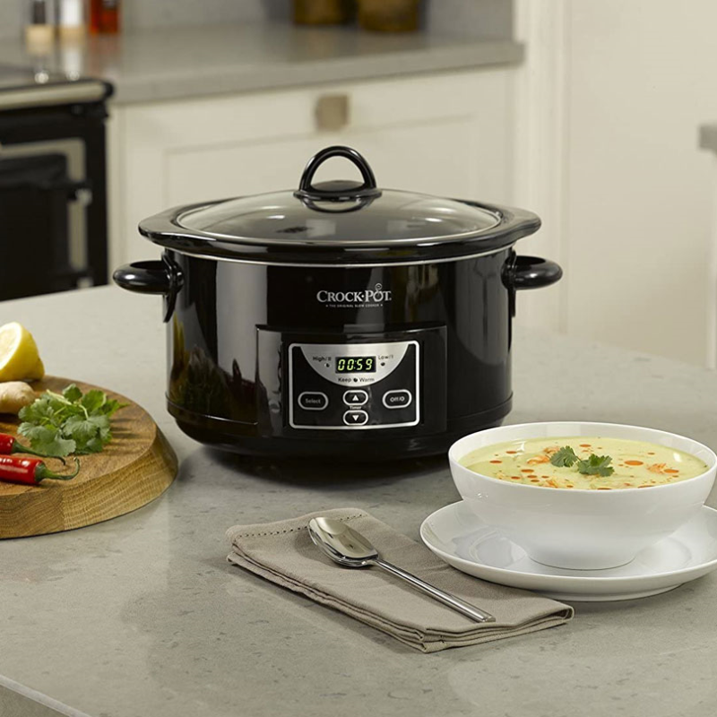 Countdown Digital slow cooker, 4.7 litre, Gloss Black-0