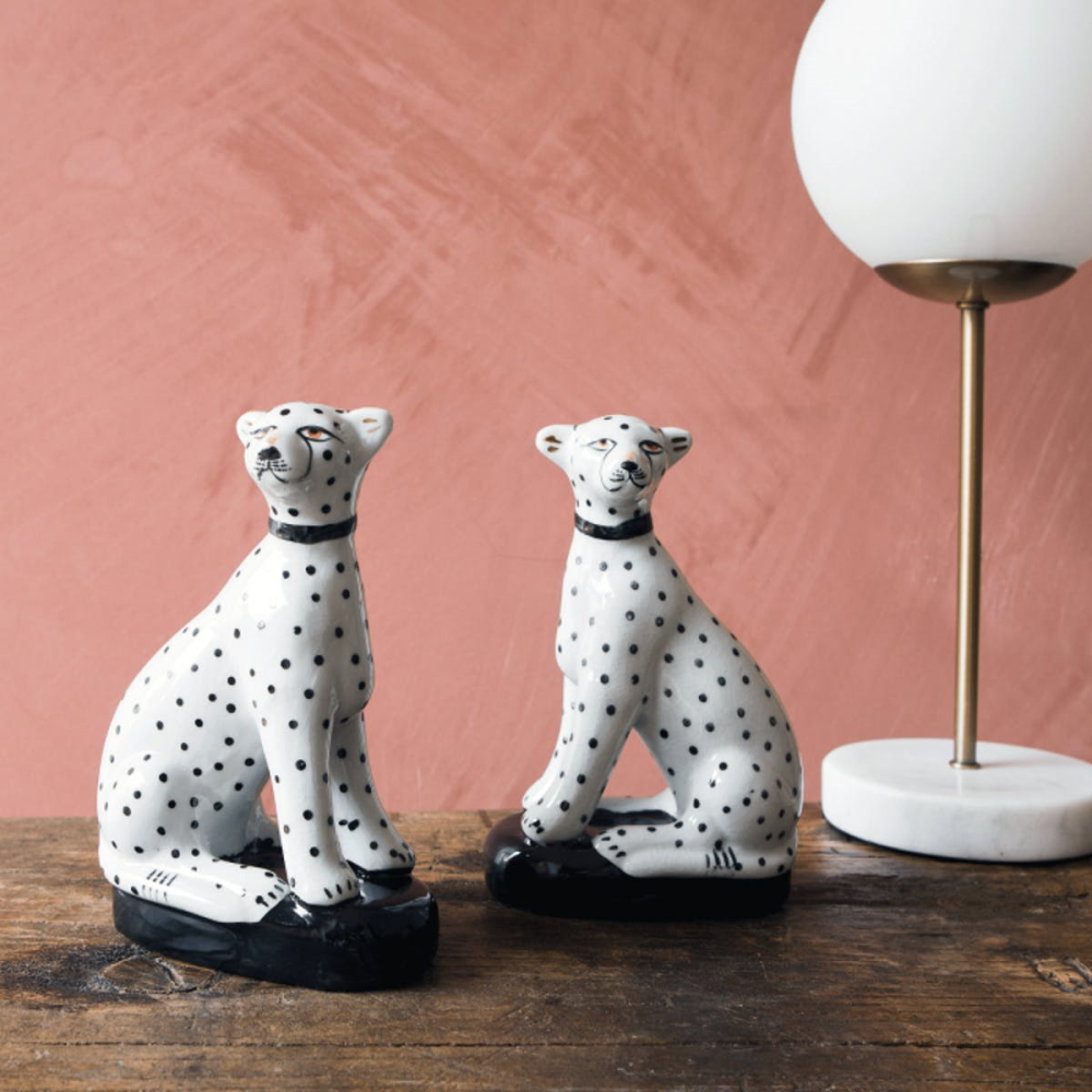 Sitting Leopard, Set of 2-0