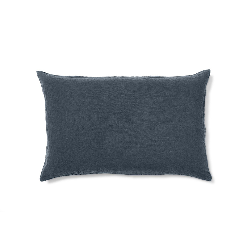 Linen Pair of Standard Pillowcases, Ink-4