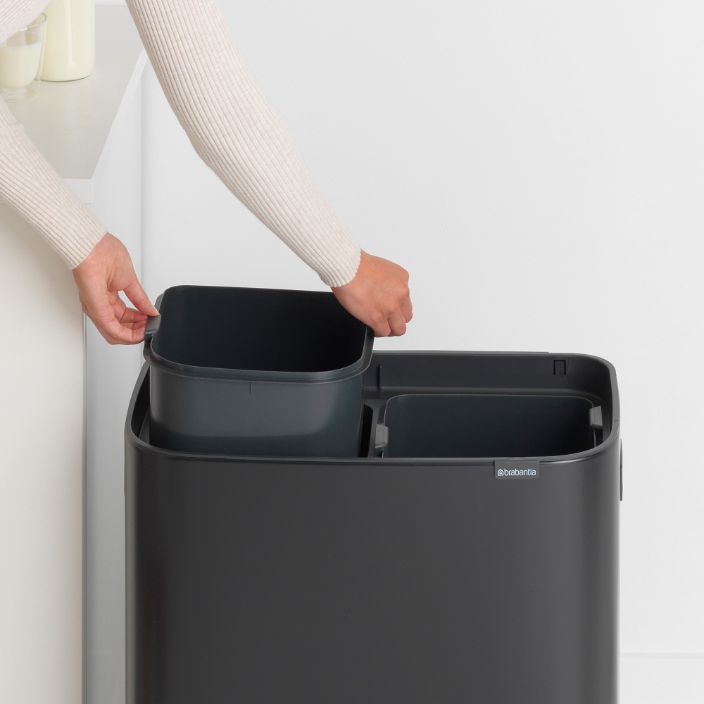 Bo Touch bin, 30 litre, Matt Black-12