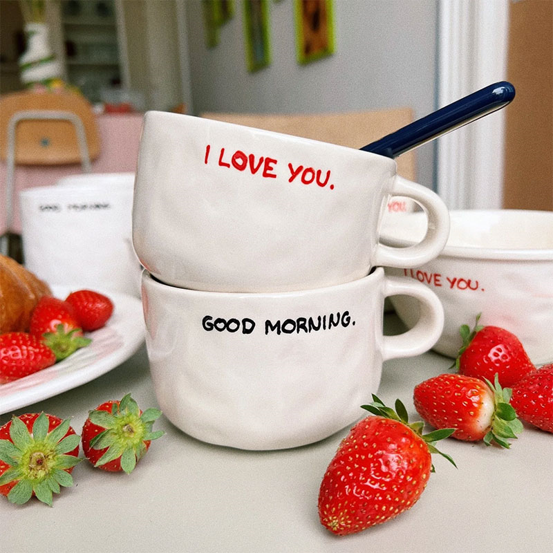 I Love You Cappuccino Mug, 500ml, Red-0