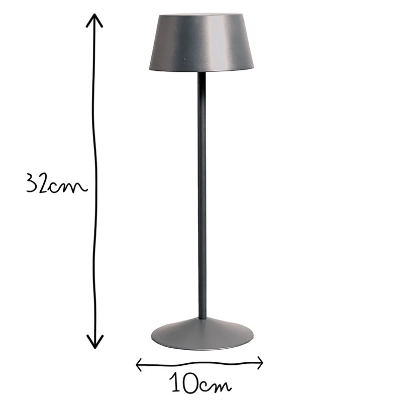 Scoon Rechargeable Table Lamp in Shale-13