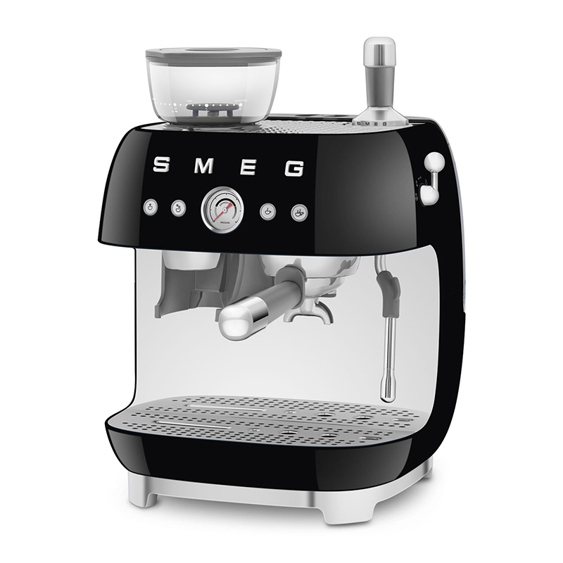 Espresso Coffee Machine with Grinder, Black-3