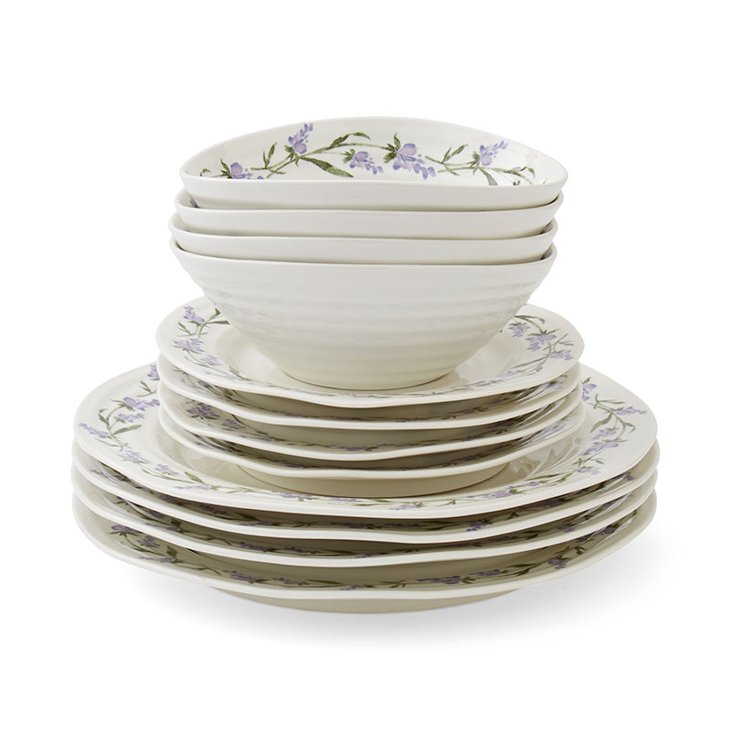 Lavandula 12 Piece Dinnerware Set, Multi-2