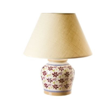 Lamp Base, Clematis, Ceramic, 7"-0