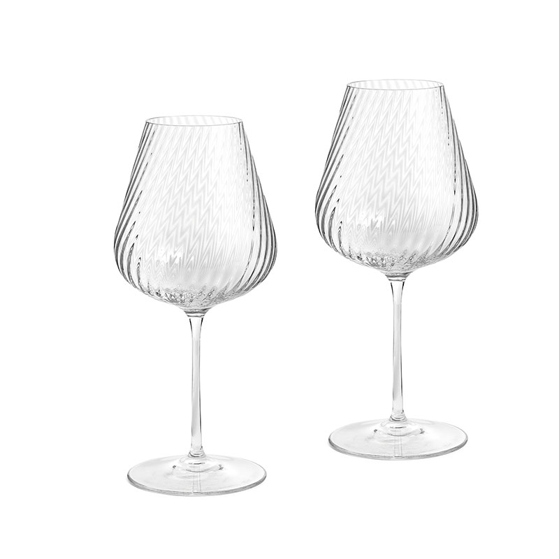 Vera Wang Swirl Set of 2 White Wine Glasses, 440ml, Clear-0