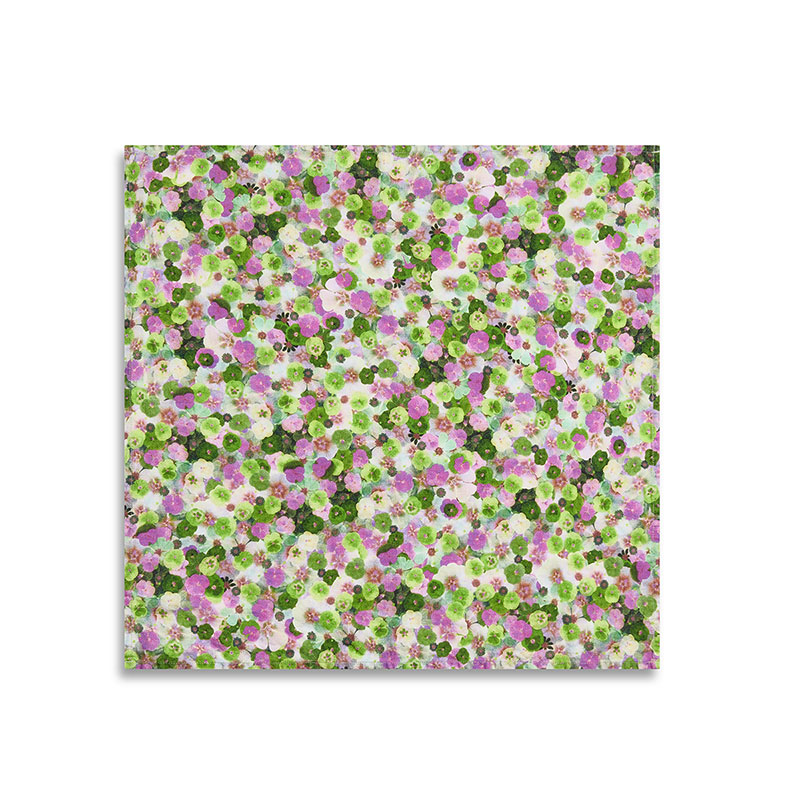 Le Marché aux Fleurs Linen Napkin, 50cm x 50cm, Purple/Pink/Green-0