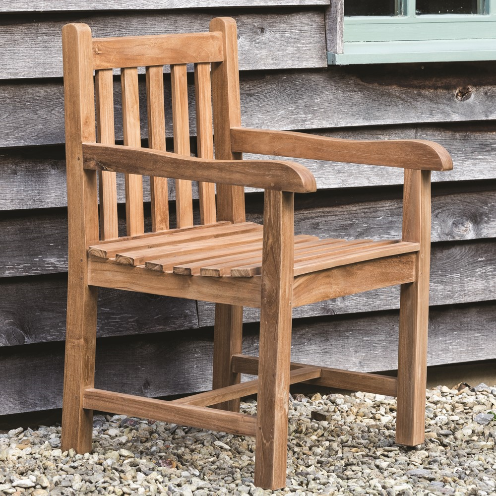 Riverbank Carver Chair, Teak-0