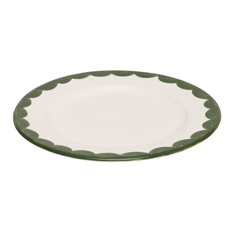 Scallop Side Plate Set of 2, D20cm, Green-5