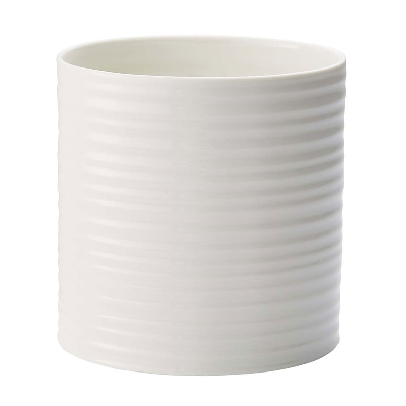 Ceramics Oval utensil jar large, 19 x 15cm, White-2