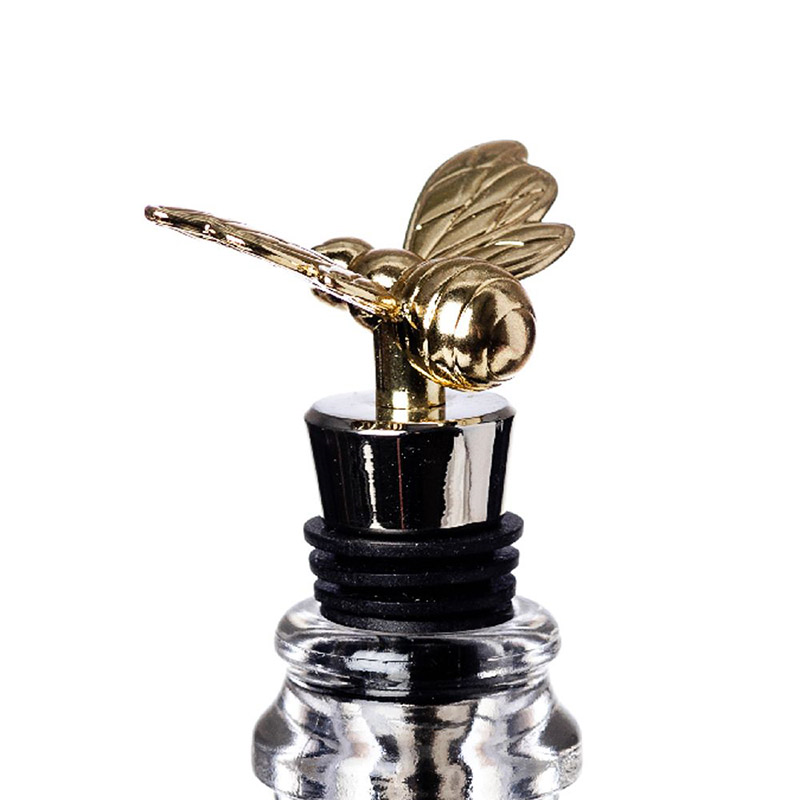 Bee Bottle Stopper, H9.5cm, Gold-2