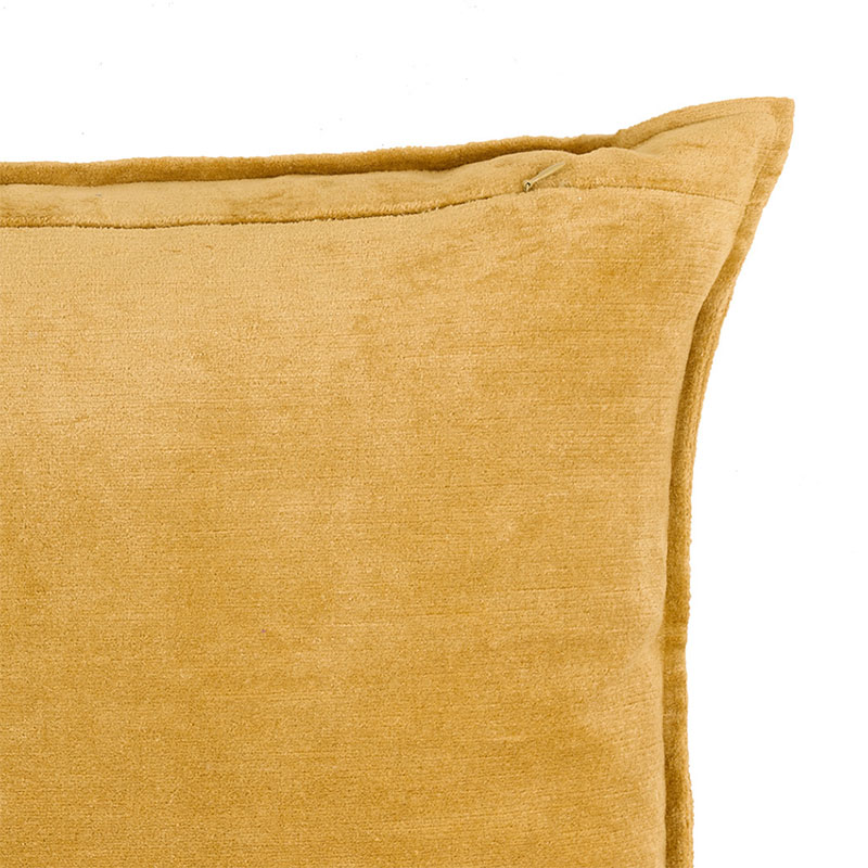 Verity Linen Velvet Rectangular Cushion, 45 x 65cm, Straw-3