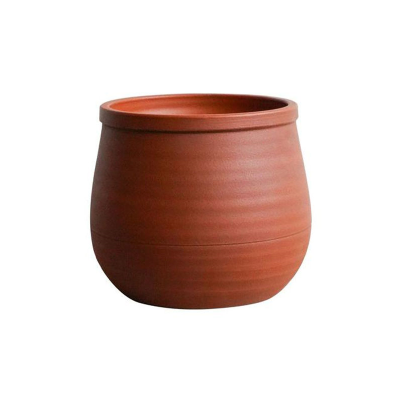 Kew Temperate House Handthrown Planter, D19cm, Burnt Umber-1