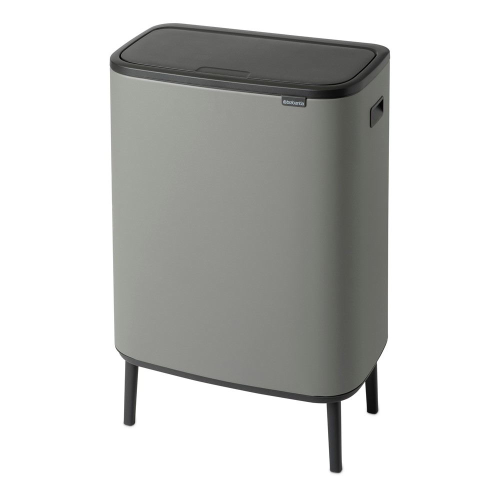 Bo Hi touch bin, 30 litre, Mineral Concrete Grey-1