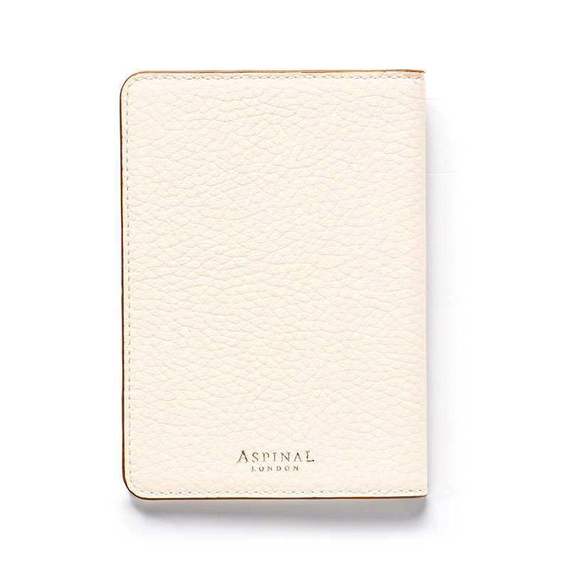 Passport Cover with Card Slots, H14 x W10cm, IvoryPebble-0