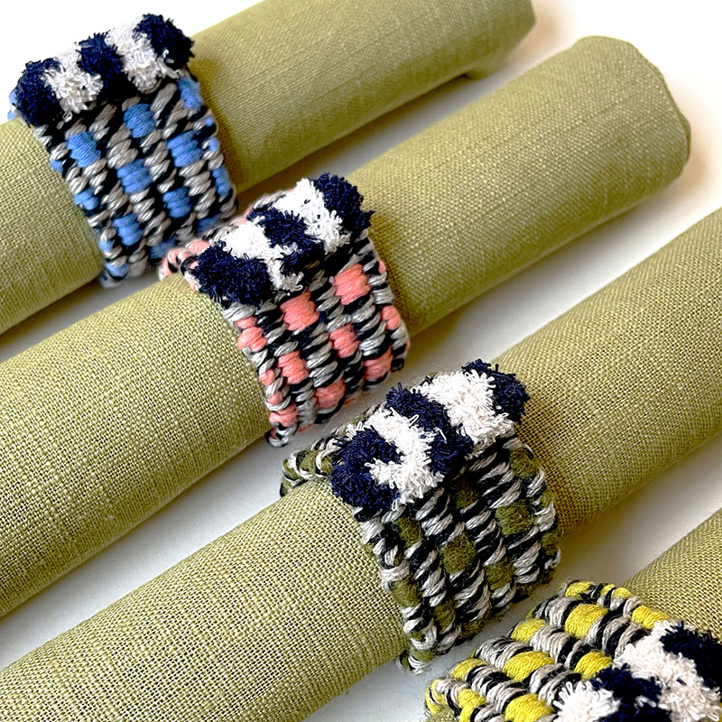 Sprinkles Napkin Rings Set of 4, 3.7 x 3.2cm, Multi-3