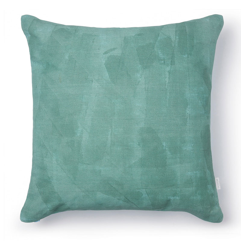 Ela Linen Cushion, 50cm x 50cm, Blue-2