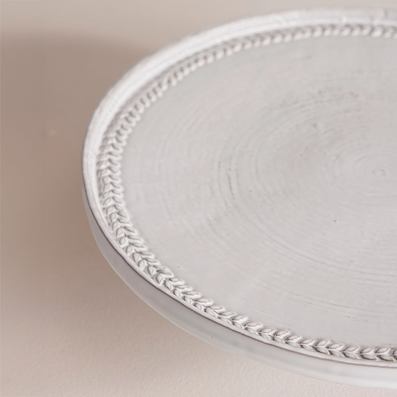 Hillcrest Cake Plate, White-3