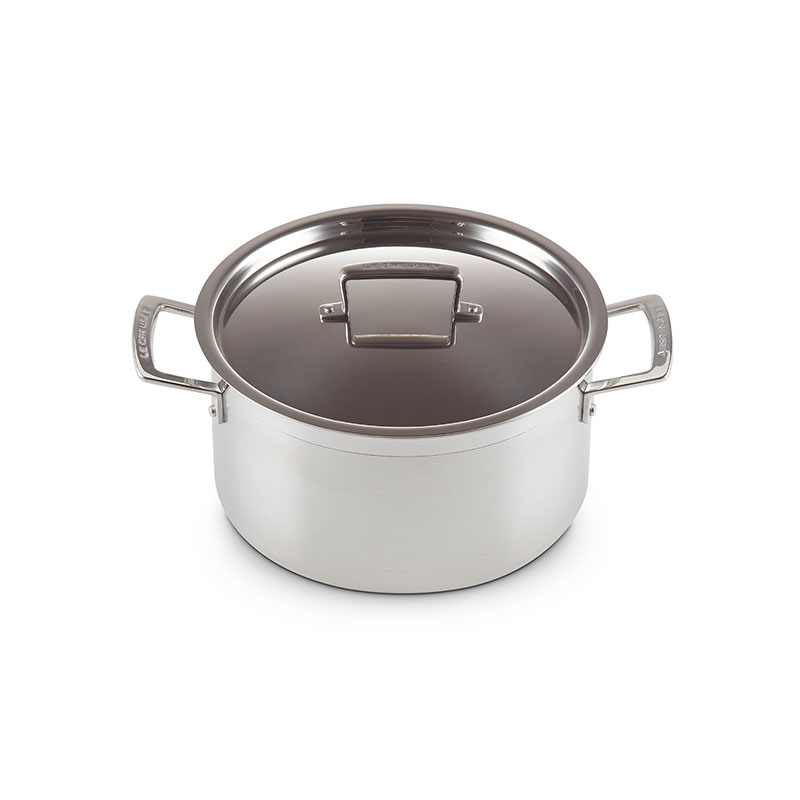 Classic 3-ply Deep Casserole, 24cm, Stainless Steel-0