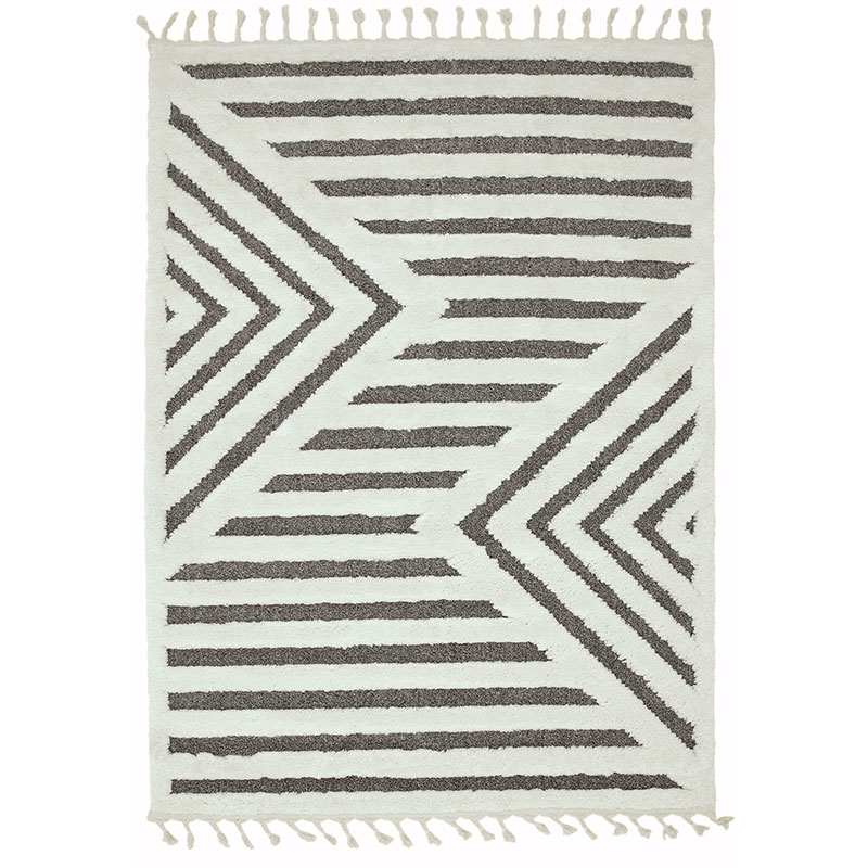 Arianna shard shaggy moroccan rug, 200 x 290cm, Cream-0