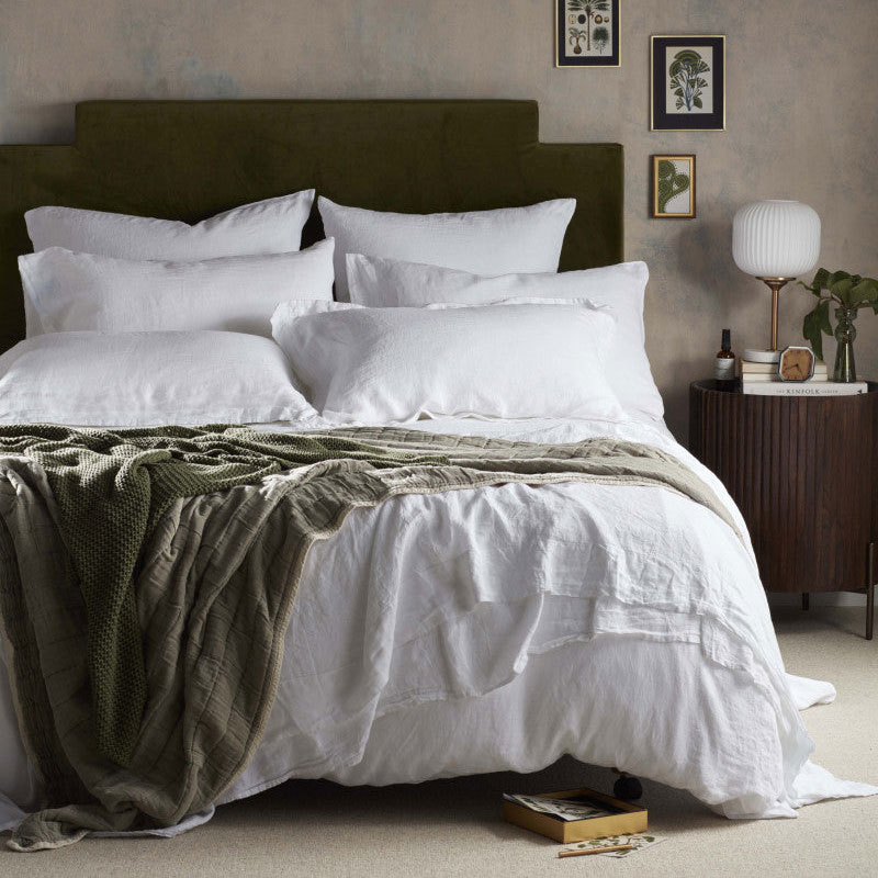 Vivienne Cotton Quilted Throw, 230 x 260cm, Olive Green-1