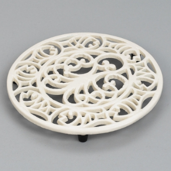 Trivet, cream cast iron-0