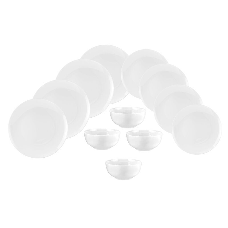 Serendipity Coupe 12 Piece Dinnerware Set, White-0