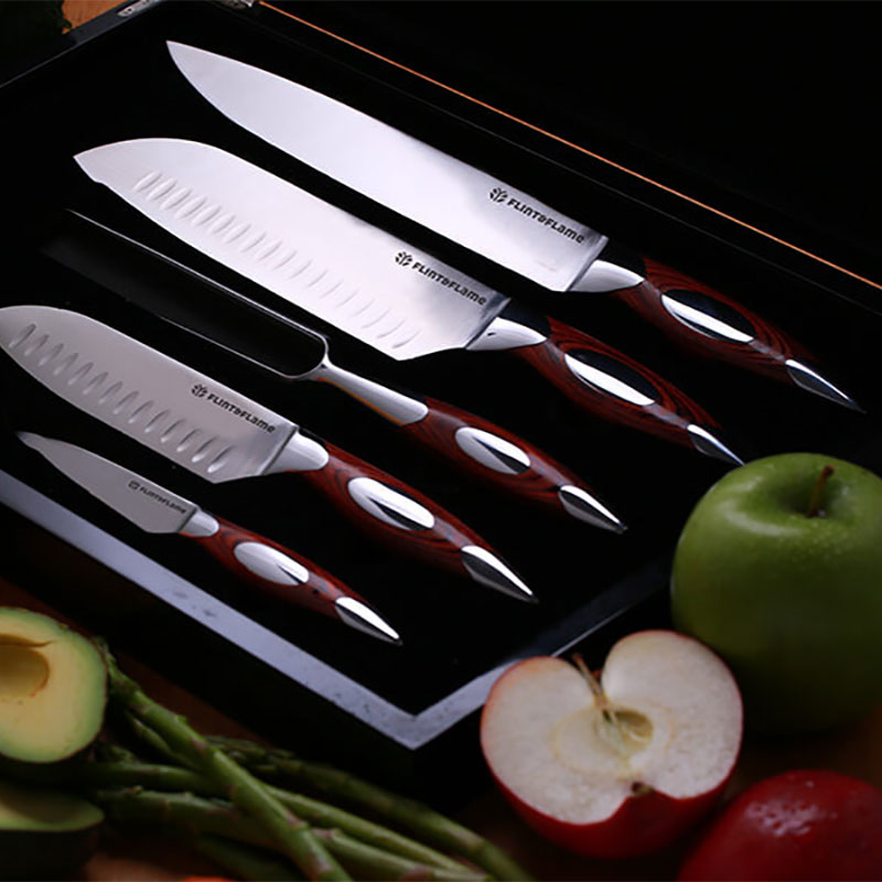 Gourmet Knife Set, Rosewood, 5 piece-1