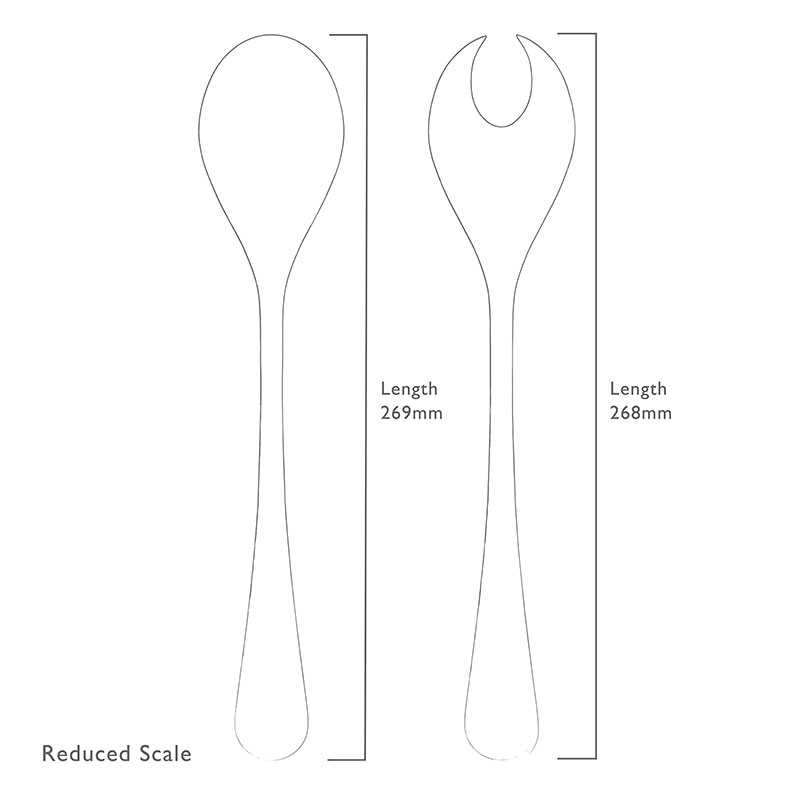 Radford Traditional Salad Servers, Stainless Steel-5