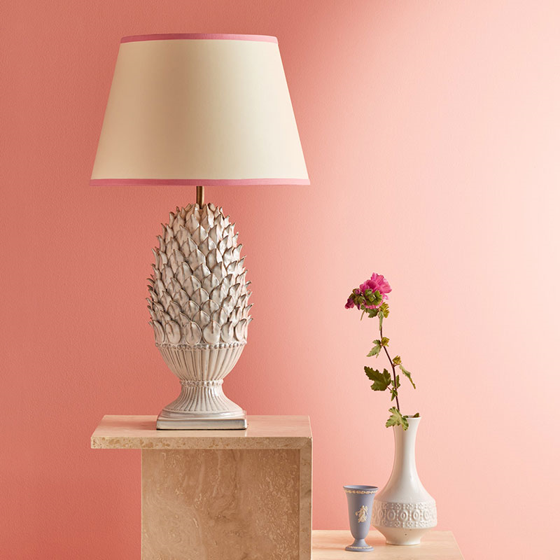 Charles Table Lamp, H42cm, Stone-0