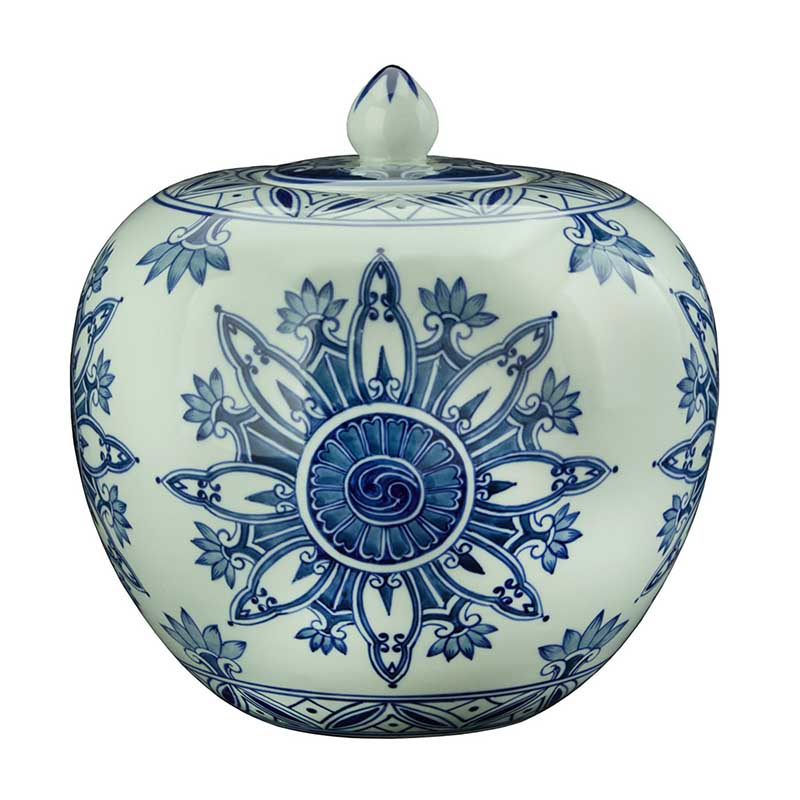 Wan Hua Tong Jar, H29cm, Blue-1