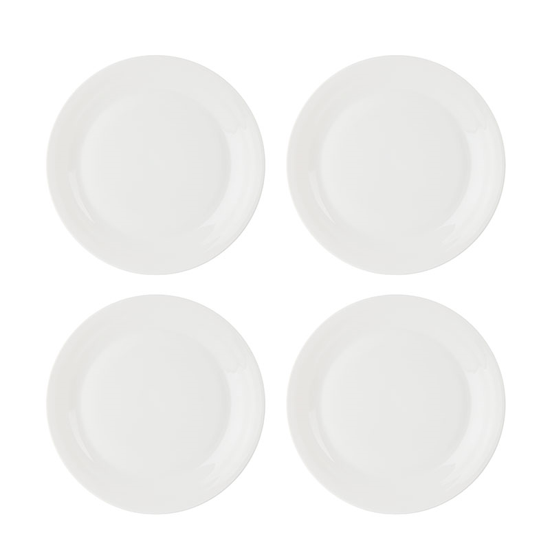 Pure Dinner Plates Set of 4, D28cm, White-0