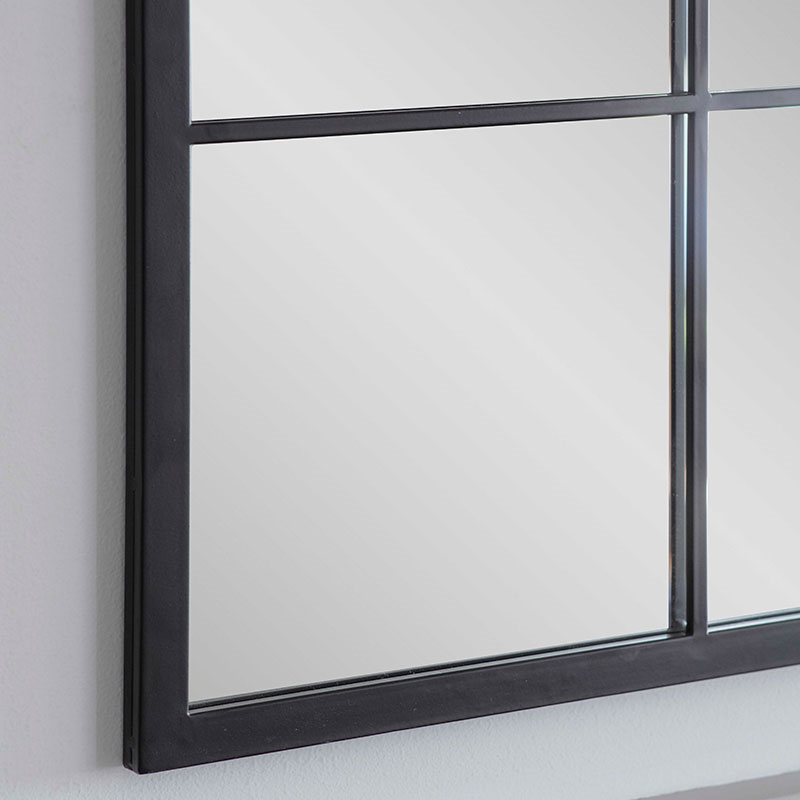 Fullbrook Mirror, L90 x W90cm, Black-2