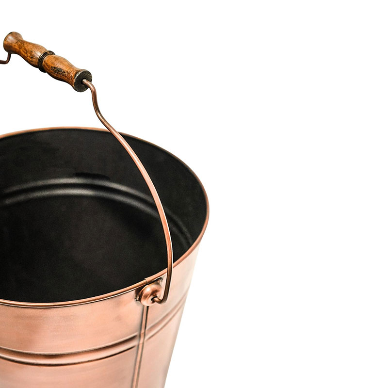 Fireside Kindling Bucket, H30cm, Copper-2