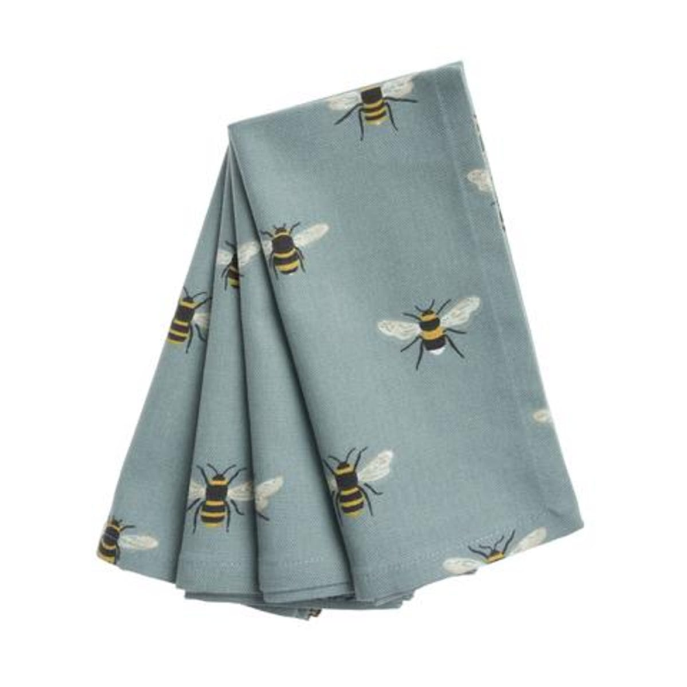 Bees Napkins, Set of 4 Teal-0