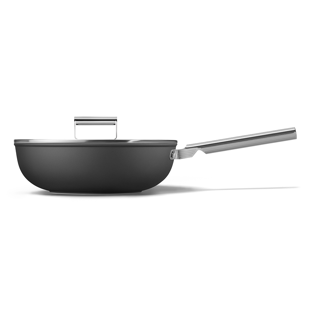 Retro 50's Style Non-Stick Wok, 30cm, Black-9