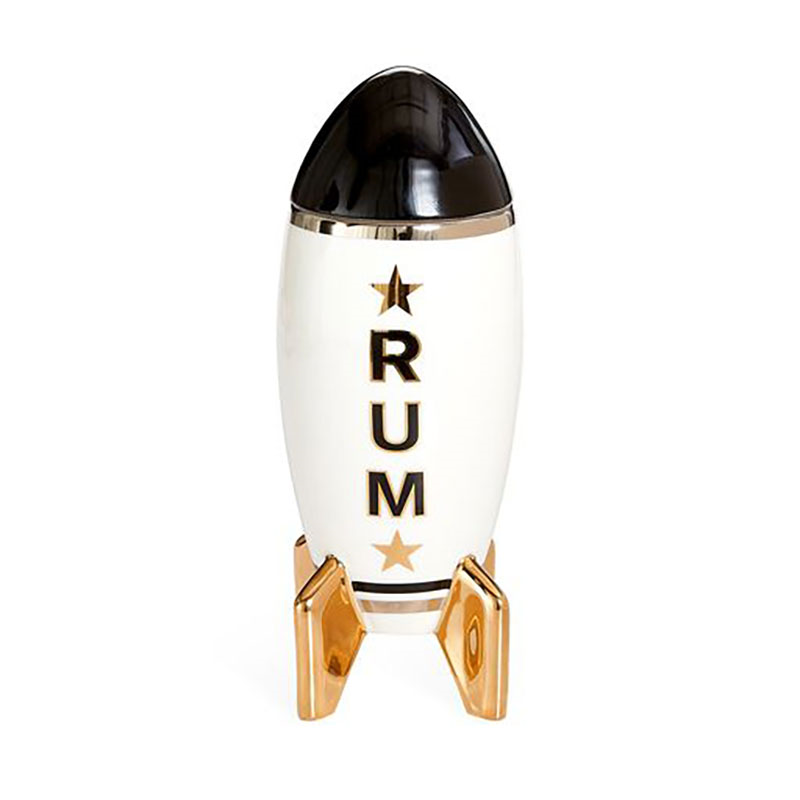 Rocket Rum Decanter, Black & White-0