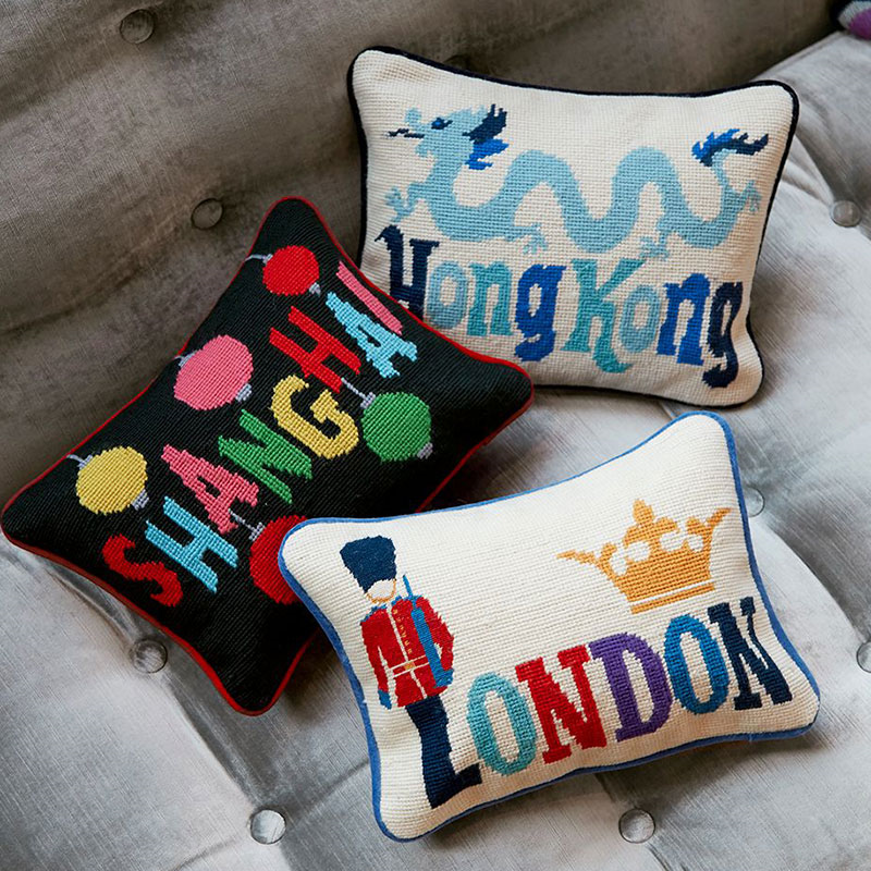 London Cushion, 30.5 x 23cm, Multi-3