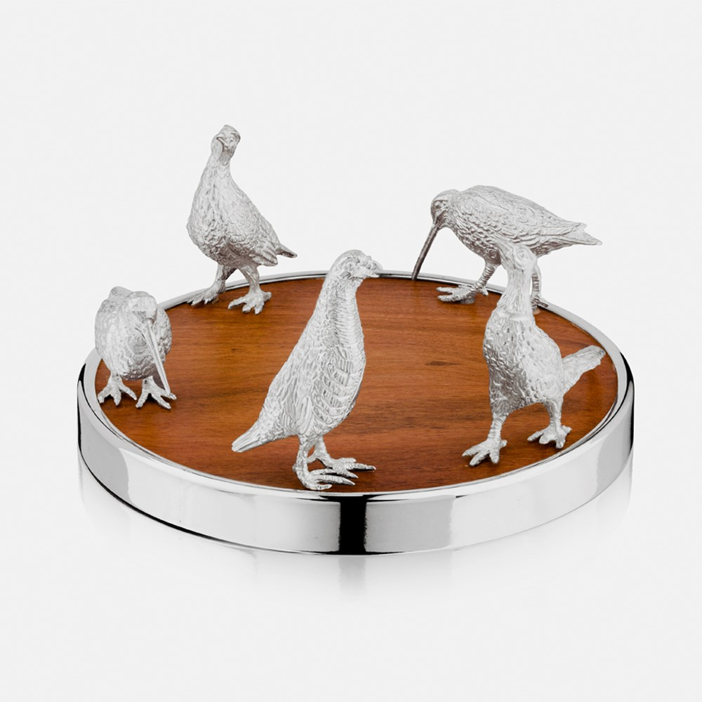 The Highland Safari Collection Coaster, D14 x H7cm, Game Birds-0