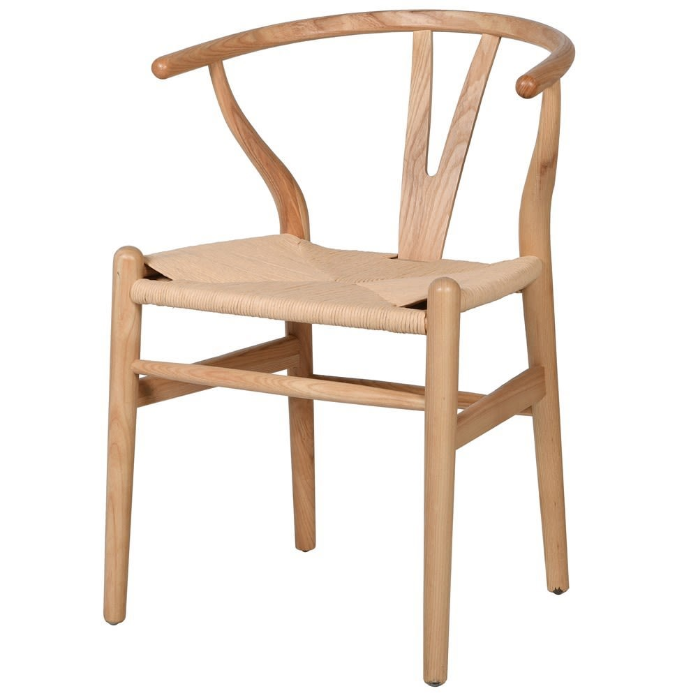 Wishbone chair, H77.5 x W56 x D54cm, Natural-0