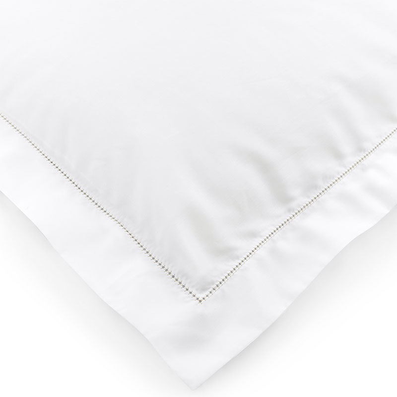 Porto Hemstitch Pair of Oxford Pillowcases, Standard, Straw-5